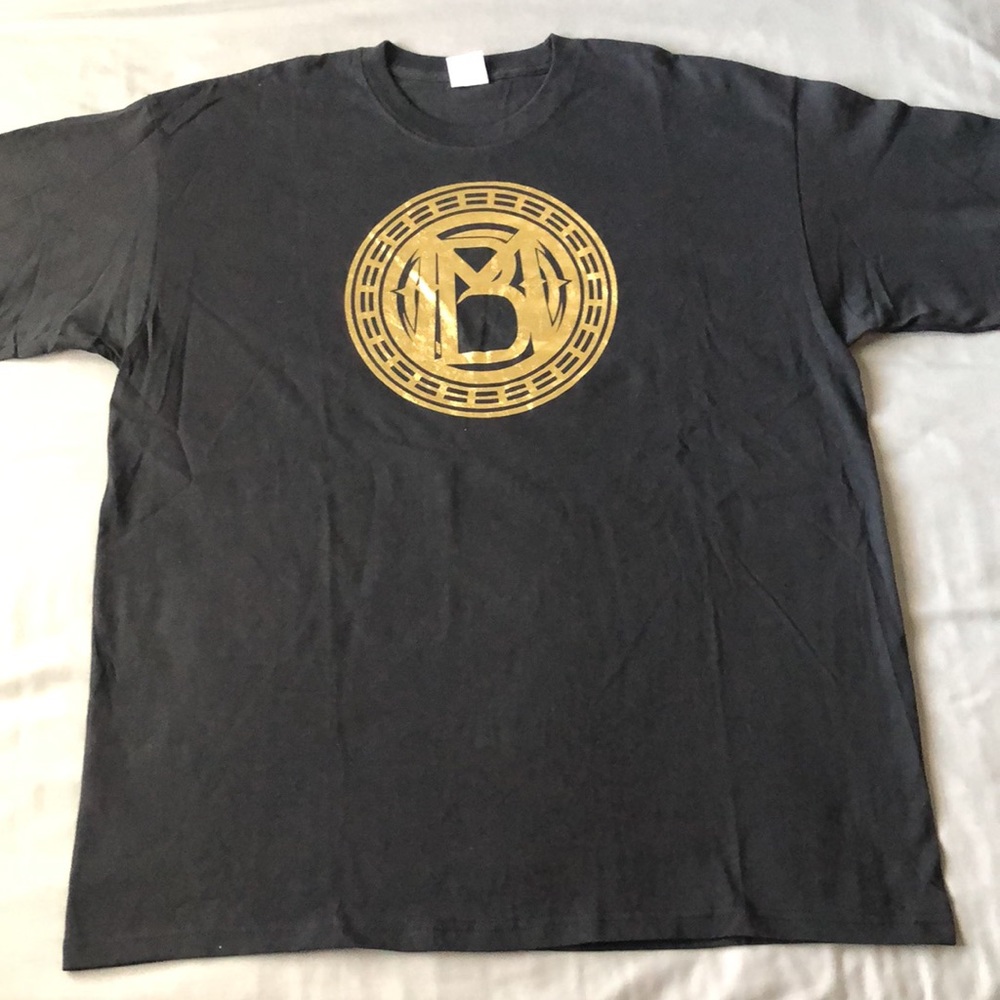 MOB Tshirt With Gold Print Logo NWOT